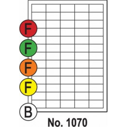 Etikety SOTO 1070, farebné, 38.1x21.2 oranžové