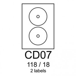 Etikety CD07 RAYFILM transparentné