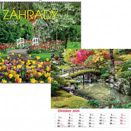 Kalendár nástenný Záhrady 2024