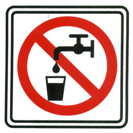 Piktogram voda nie je pitná